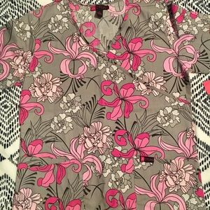 Floral Scrub Top